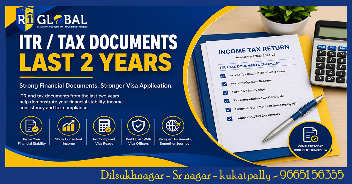 Itr & Tax Documents – Last 2 Years: Your Visa Application