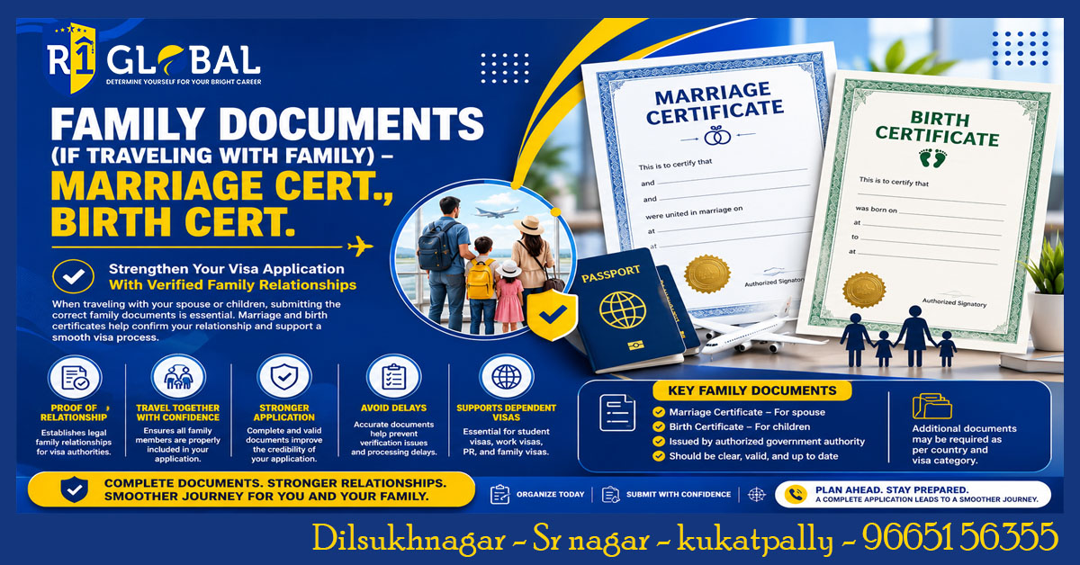 Family Documents For Visa Applications | Marriage & Birth Certificates