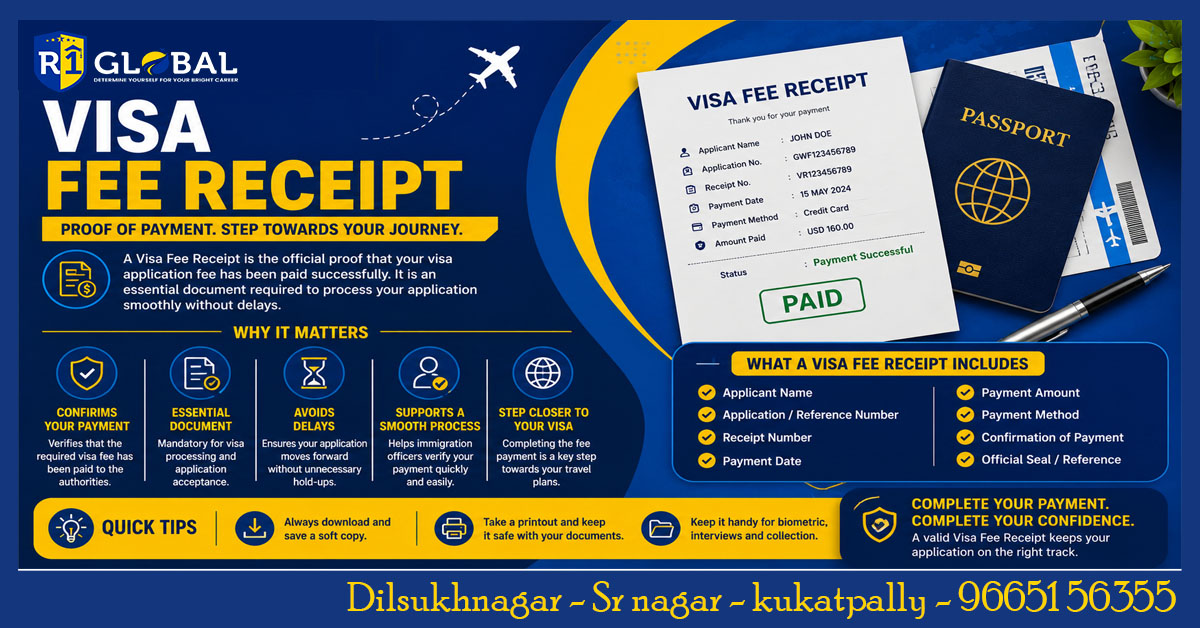 Visa Fee Receipt For Visa Applications | Payment Confirmation Guide